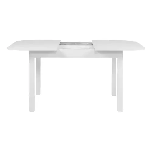 Table L.120/160 rectangulaire TOLEDO blanc brillant