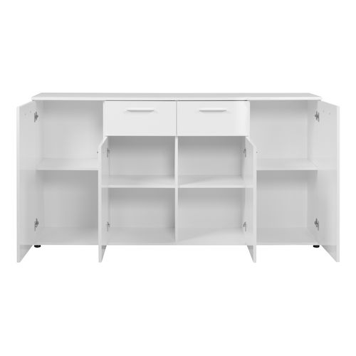 Buffet 4 portes/ 2 tiroirs TOLEDO blanc brillant