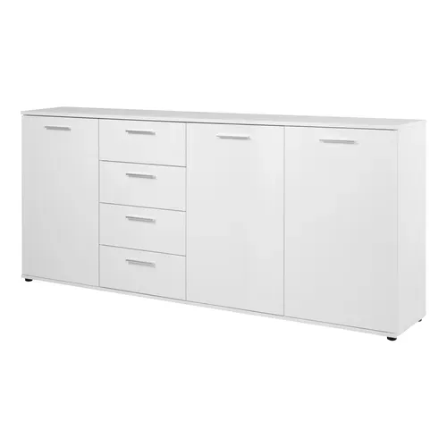 Buffet 3 portes/4 tiroirs TOLEDO blanc brillant