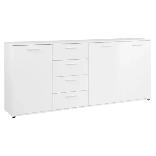 Buffet 3 portes/4 tiroirs TOLEDO blanc brillant