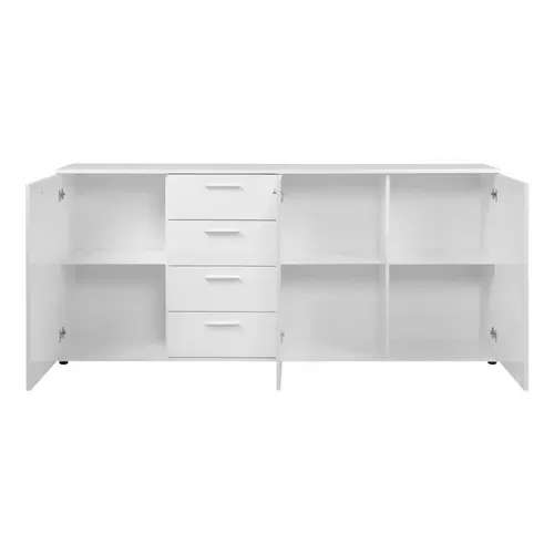 Buffet 3 portes/4 tiroirs TOLEDO blanc brillant