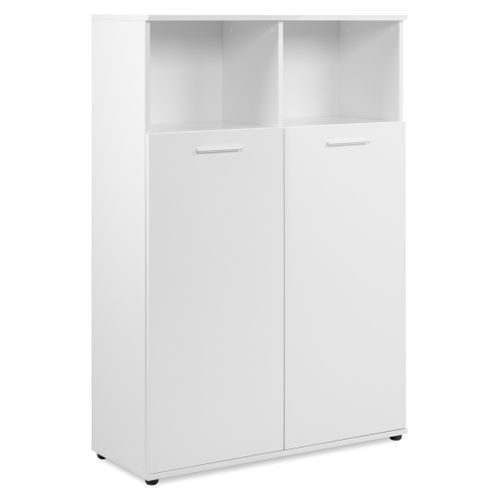 Buffet haut 2 portes TOLEDO blanc brillant