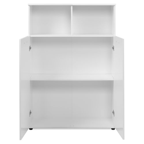 Buffet haut 2 portes TOLEDO blanc brillant