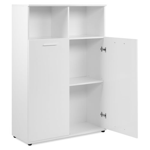Buffet haut 2 portes TOLEDO blanc brillant