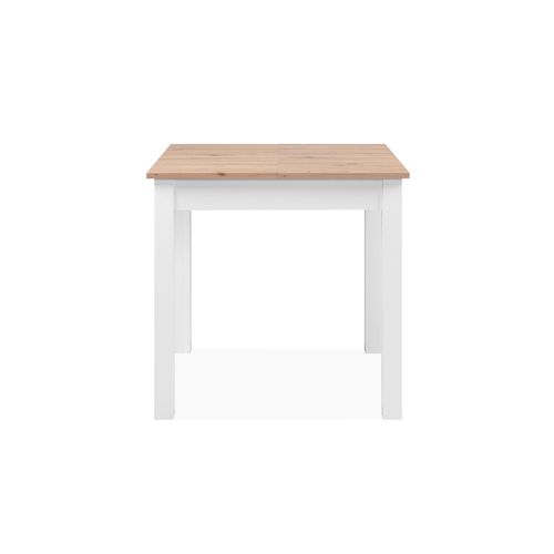 Table avec allonge 80/120 DORA Imitation chêne/ blanc