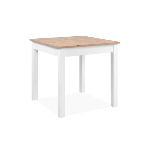 Table avec allonge 80/120 DORA Imitation chêne/ blanc