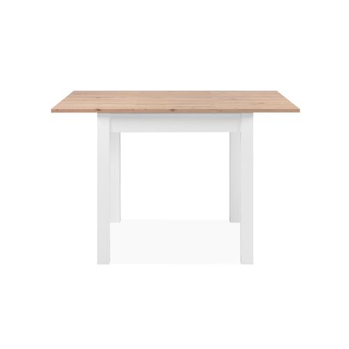 Table avec allonge 80/120 DORA Imitation chêne/ blanc