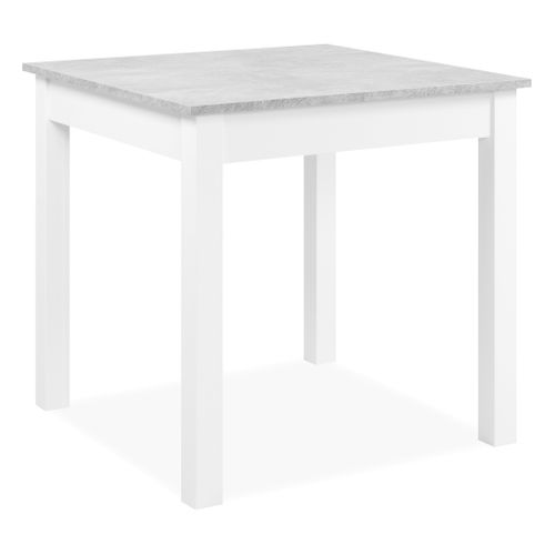 Table extensible L. 80/120 cm DORA Imitation béton/blanc