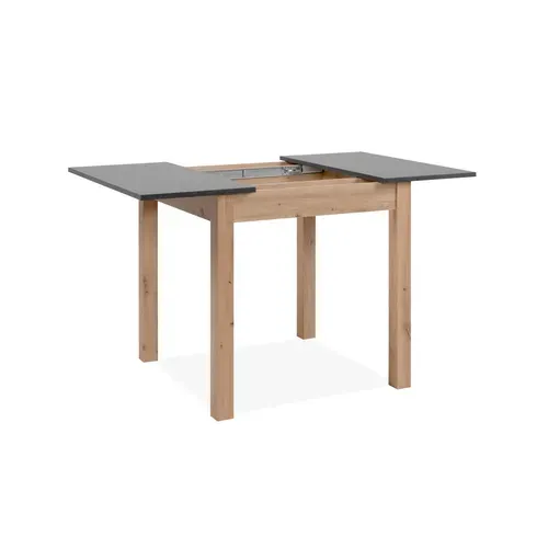 Table extensible L. 80/120 cm DORA Imitation chêne /gris