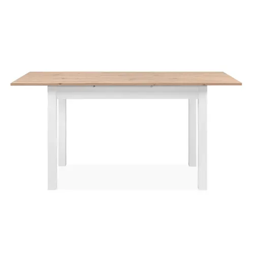 Table extensible L. 120/160 cm DORA Imitation chêne et blanc