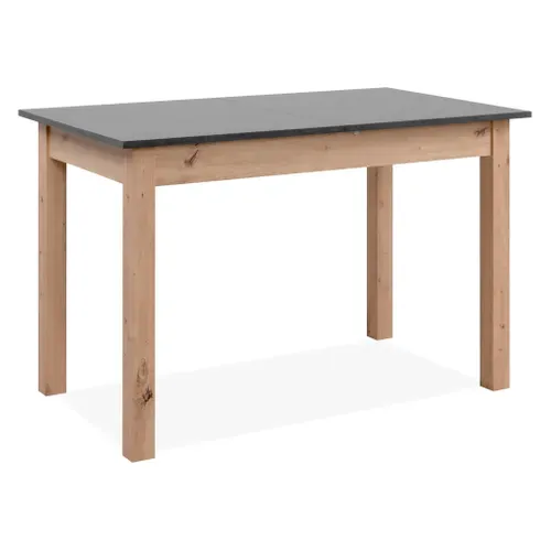 Table extensible L. 120/160 cm DORA Imitation chêne et gris