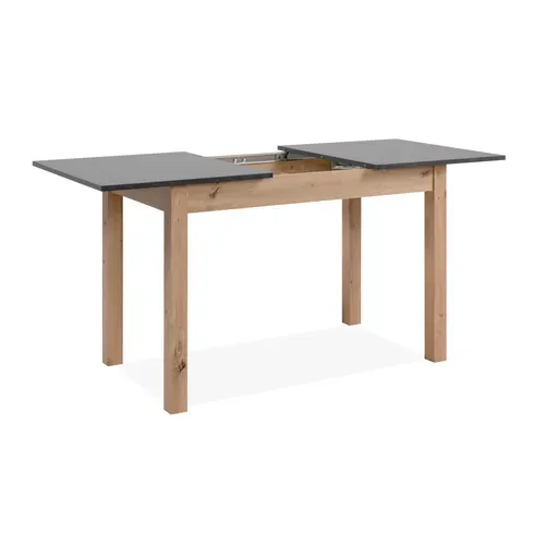 Table extensible L. 120/160 cm DORA Imitation chêne et gris