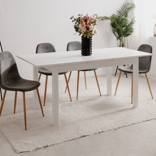 Table extensible L. 140/180 cm DORA Blanc