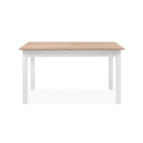 Table avec allonge 140/180 DORA Imitation chêne /blanc