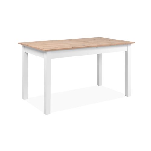 Table avec allonge 140/180 DORA Imitation chêne /blanc