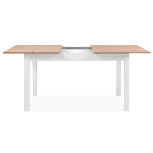 Table avec allonge 140/180 DORA Imitation chêne /blanc