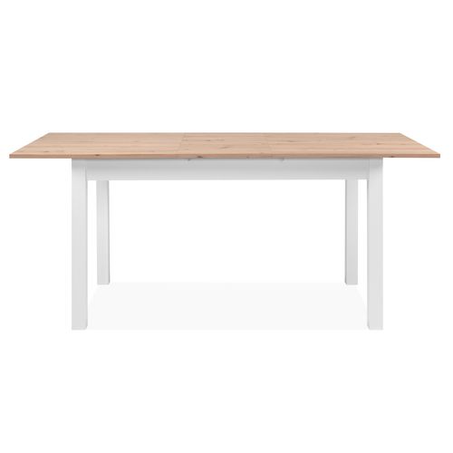 Table avec allonge 140/180 DORA Imitation chêne /blanc