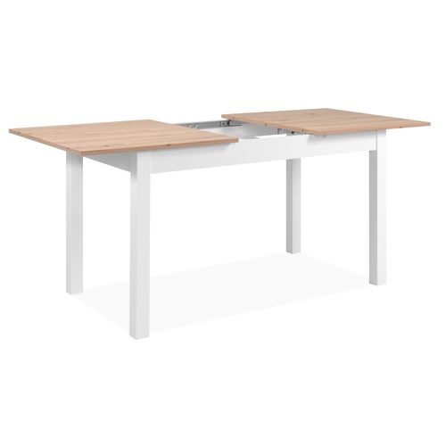 Table avec allonge 140/180 DORA Imitation chêne /blanc