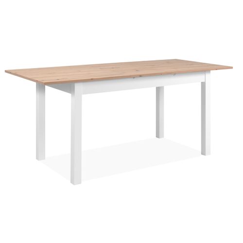 Table avec allonge 140/180 DORA Imitation chêne /blanc