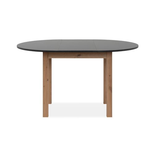 Table ronde allonge 100/140 DORA Imitation chêne et gris