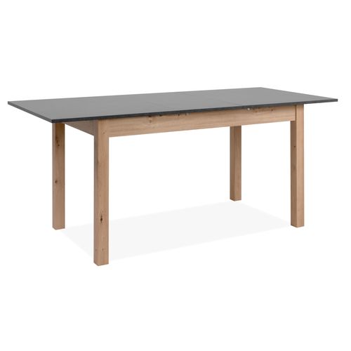 Table avec allonge 140/180 DORA Imitation chêne/ gris