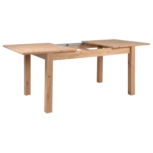 Table L. 140/180 MALTA Imitation chêne vue accessoires