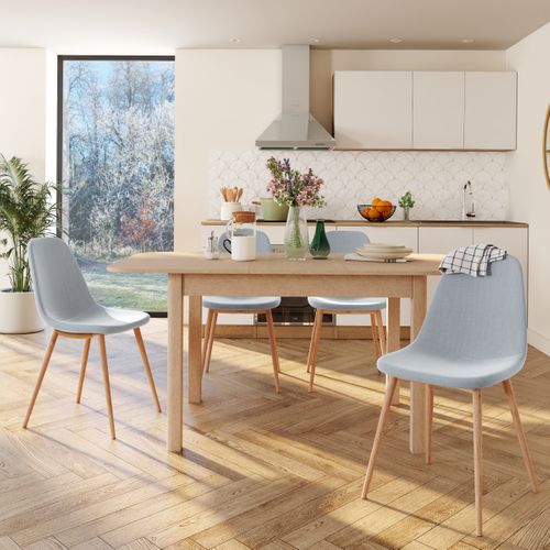 Table L. 120/160 cm TOLEDO Imitation chêne vue d'ambiance 1