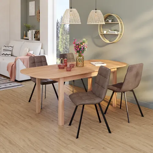 Table L. 160/200 cm TOLEDO Imitation chêne