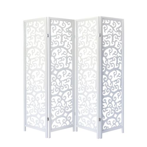 Paravent Bois Pans - Blanc