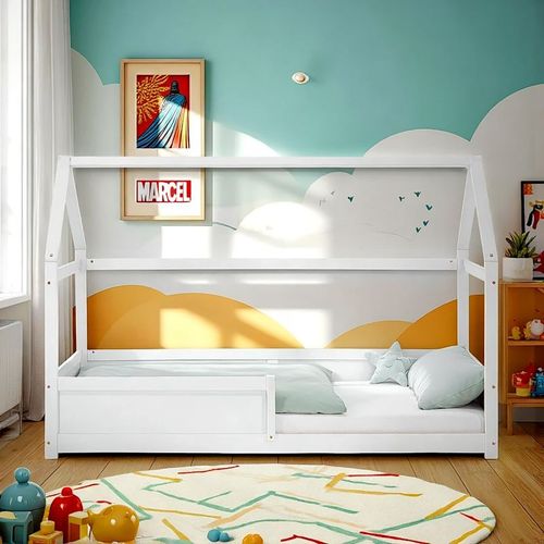 Lit Enfant 90x200 Cabane Barrières Montessori