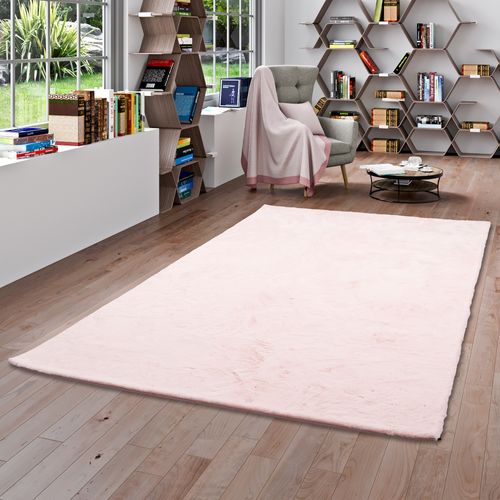 Tapis En Fourrure Plush 90x160cm Rose