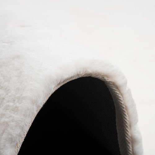Tapis En Fourrure Plush 160x230cm Blanc