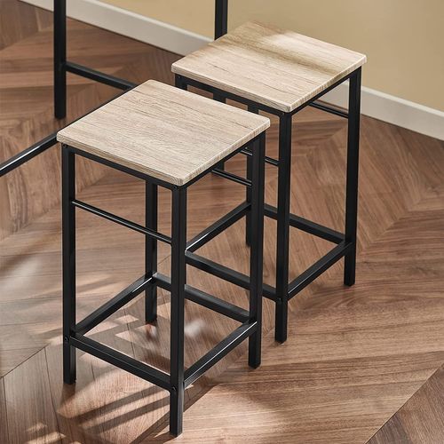 Ensemble Table Haute De Bar Detroit 100 cm Et 4 Tabourets – Idéal Pour Cuisine Et Espace Repas