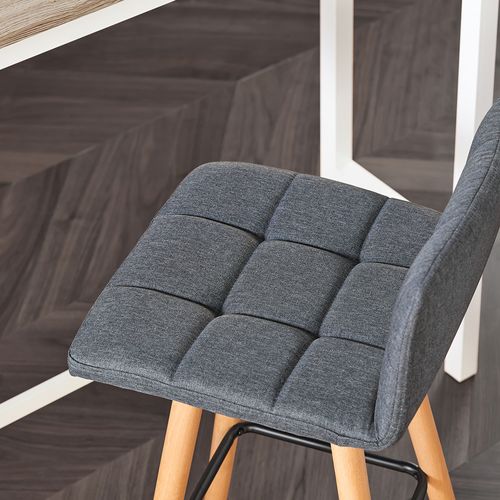 Lot De 2 Tabourets De Bar Cuisine Dossier Repose-pieds Haute Qualité, Fst50-dgx2