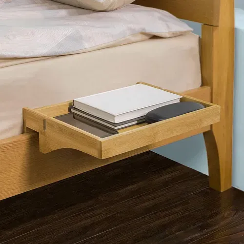 Petite Table De Chevet Étagère Suspendue En Bambou Table De Nuit, Nkd01-n