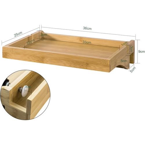 Petite Table De Chevet Étagère Suspendue En Bambou Table De Nuit, Nkd01-n