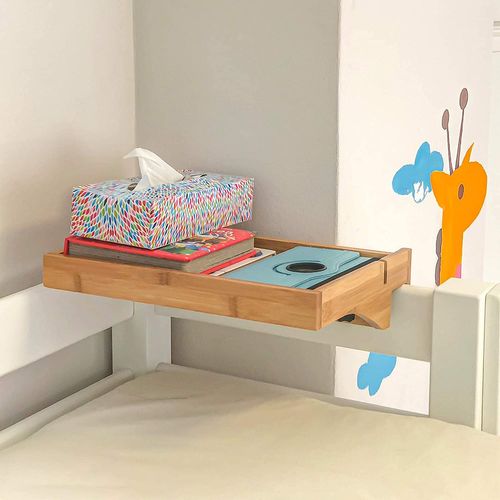 Petite Table De Chevet Étagère Suspendue En Bambou Table De Nuit, Nkd01-n