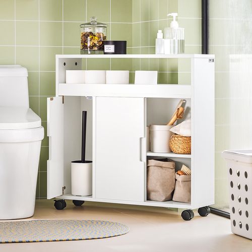 Meuble De Rangement Salle De Bain Armoire Wc Meuble Wc Pour Papier, BZr02-w