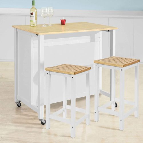 Meuble De Cuisine Desserte De Cuisine à Roulettes Table Roulante Meuble De Rangement, Fkw74-wn
