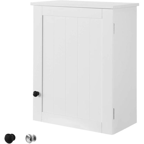 Meuble Haut De Salle De Bain- 1 Porte Placard Commode Armoire Suspendue, BZr19-w