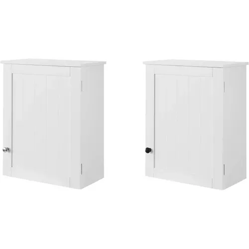 Meuble Haut De Salle De Bain- 1 Porte Placard Commode Armoire Suspendue, BZr19-w