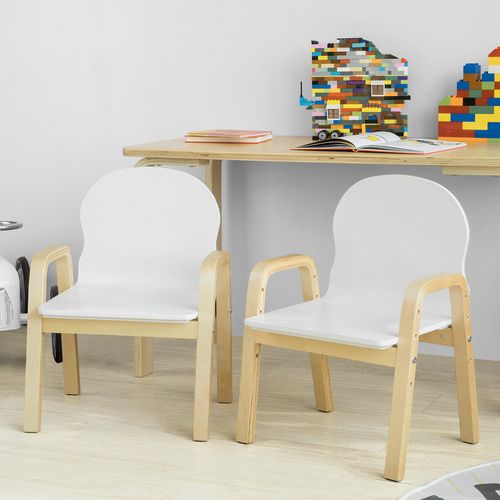 Lot De 2 Chaises Enfant Design, Fauteuil Pour Enfants Avec Accoudoirs Et Dossier,kmb24-wx2