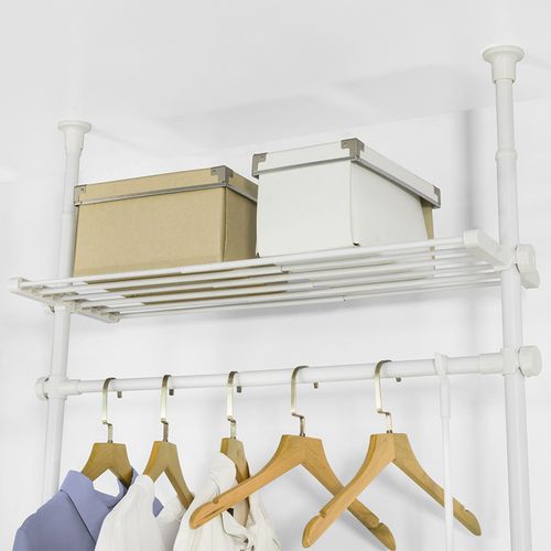 Télescopique Porte-vêtements Système De Penderie Télescopique L (52-80) X H (233-300) Cm, Kls07-w