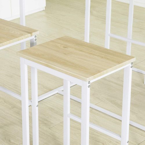 Set Table Haute + 4 Tabourets de Bar Blancs – Élégance et Convivialité pour Votre Cuisine ou Bistrot