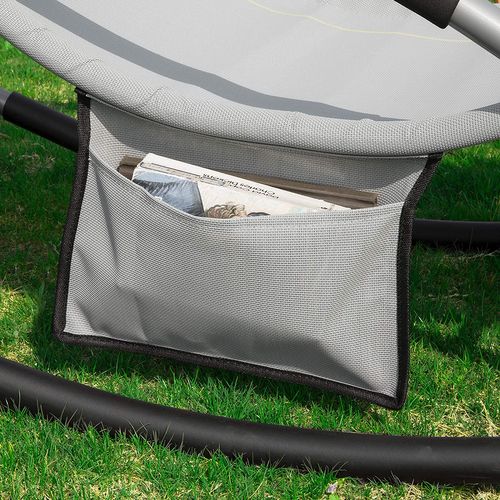 Lot De 2 Bain De Soleil Chaise Longue Fauteuil à Bascule Avec Appui-tête Et Pochette, Ogs28-hgx2