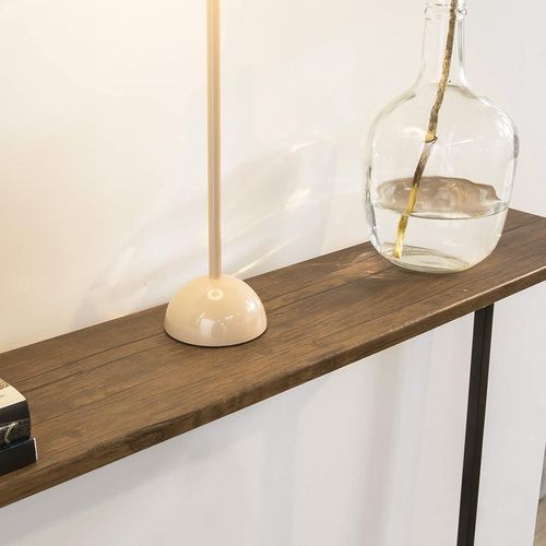 Fsb19-xl-n Table Console Table D'appoint Bout De Canapé  Cadre Et 4 Pieds En Fer