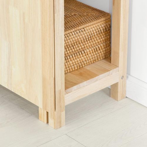 Table De Salle à Manger Pliante Avec Étagère En Bois D'hévéa Pour Cuisine Salle à Manger