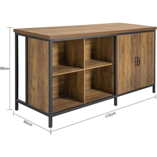 Placard De Cuisine Buffet De Rangement Armoire De Cuisine Avec 2 Portes, 4 Compartiments, Knl01-f