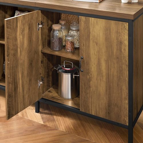 Placard De Cuisine Buffet De Rangement Armoire De Cuisine Avec 2 Portes, 4 Compartiments, Knl01-f