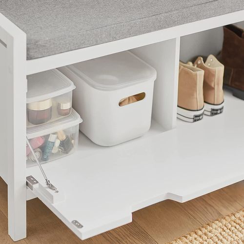 Banc à Chaussures Meuble Entrée Meuble Chaussures Commode à Chaussures Avec Coussin, Fsr97-w